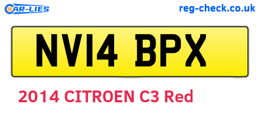 NV14BPX are the vehicle registration plates.