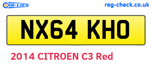 NX64KHO are the vehicle registration plates.