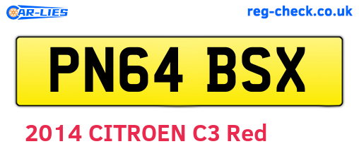 PN64BSX are the vehicle registration plates.