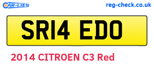 SR14EDO are the vehicle registration plates.