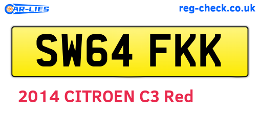 SW64FKK are the vehicle registration plates.