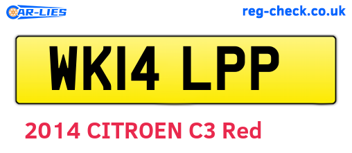 WK14LPP are the vehicle registration plates.