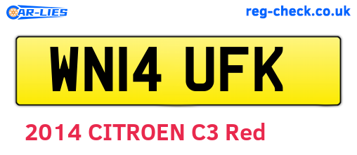 WN14UFK are the vehicle registration plates.
