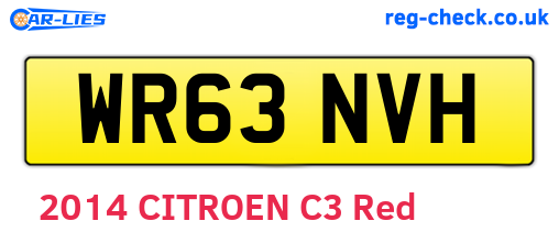 WR63NVH are the vehicle registration plates.