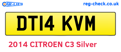DT14KVM are the vehicle registration plates.