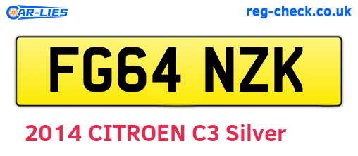 FG64NZK are the vehicle registration plates.