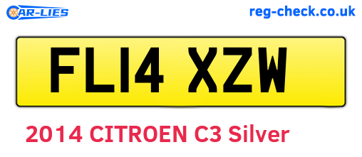 FL14XZW are the vehicle registration plates.