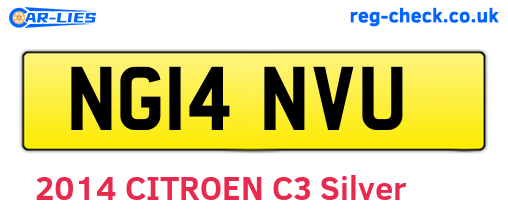 NG14NVU are the vehicle registration plates.