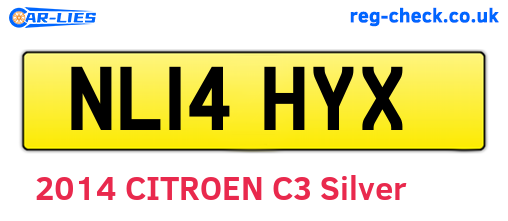 NL14HYX are the vehicle registration plates.
