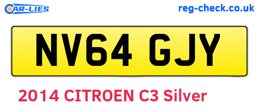 NV64GJY are the vehicle registration plates.