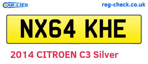 NX64KHE are the vehicle registration plates.