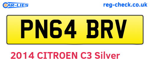 PN64BRV are the vehicle registration plates.