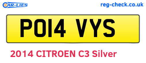 PO14VYS are the vehicle registration plates.