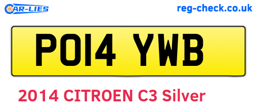 PO14YWB are the vehicle registration plates.
