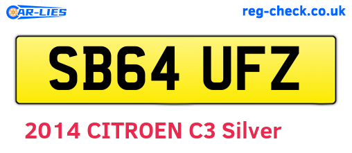 SB64UFZ are the vehicle registration plates.