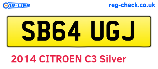 SB64UGJ are the vehicle registration plates.