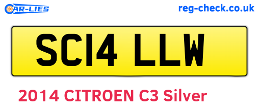SC14LLW are the vehicle registration plates.
