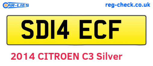 SD14ECF are the vehicle registration plates.