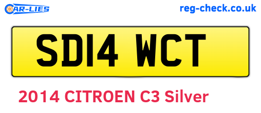 SD14WCT are the vehicle registration plates.