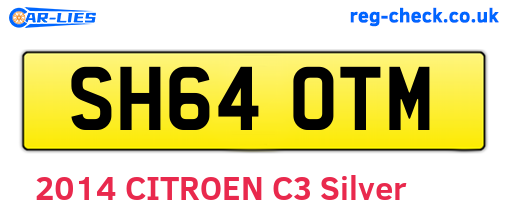 SH64OTM are the vehicle registration plates.