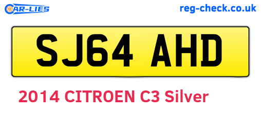 SJ64AHD are the vehicle registration plates.