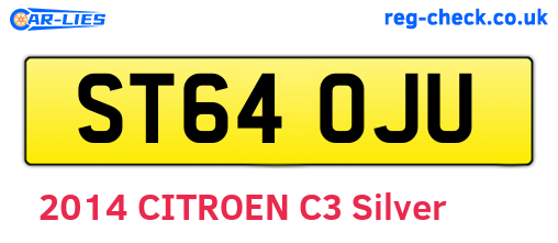 ST64OJU are the vehicle registration plates.