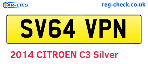 SV64VPN are the vehicle registration plates.