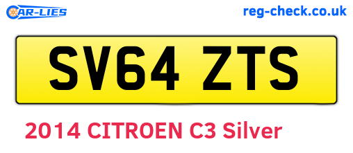 SV64ZTS are the vehicle registration plates.