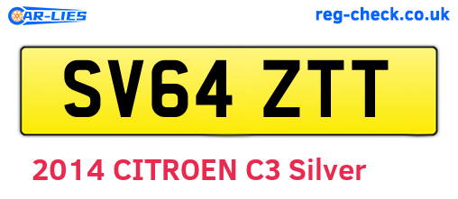 SV64ZTT are the vehicle registration plates.