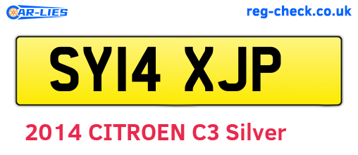 SY14XJP are the vehicle registration plates.