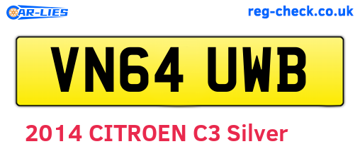 VN64UWB are the vehicle registration plates.