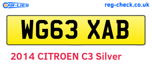WG63XAB are the vehicle registration plates.