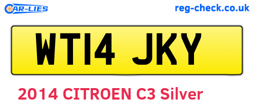 WT14JKY are the vehicle registration plates.