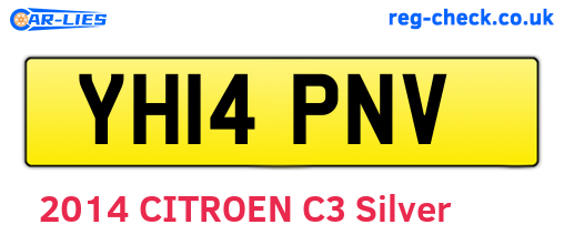 YH14PNV are the vehicle registration plates.