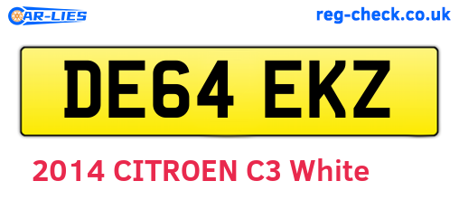 DE64EKZ are the vehicle registration plates.