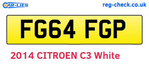 FG64FGP are the vehicle registration plates.