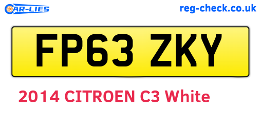 FP63ZKY are the vehicle registration plates.