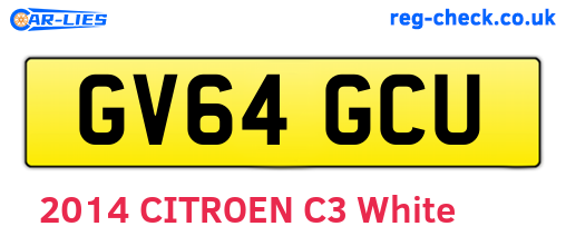 GV64GCU are the vehicle registration plates.