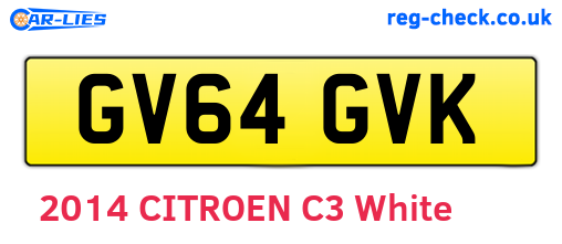GV64GVK are the vehicle registration plates.