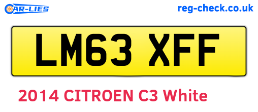 LM63XFF are the vehicle registration plates.