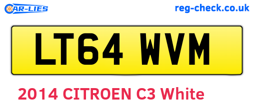 LT64WVM are the vehicle registration plates.