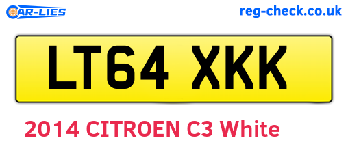 LT64XKK are the vehicle registration plates.