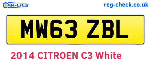 MW63ZBL are the vehicle registration plates.