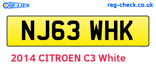 NJ63WHK are the vehicle registration plates.