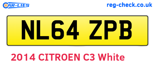 NL64ZPB are the vehicle registration plates.