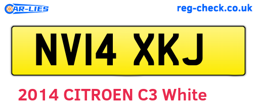 NV14XKJ are the vehicle registration plates.