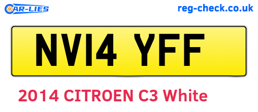 NV14YFF are the vehicle registration plates.