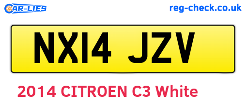 NX14JZV are the vehicle registration plates.