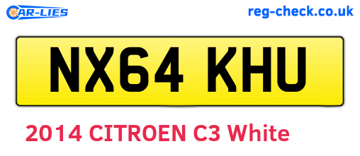 NX64KHU are the vehicle registration plates.