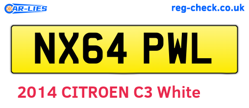 NX64PWL are the vehicle registration plates.